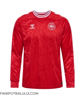 Danemarca Tricou Fotbal Replică European 2024 Barbati Acasa Mâneci Lungi